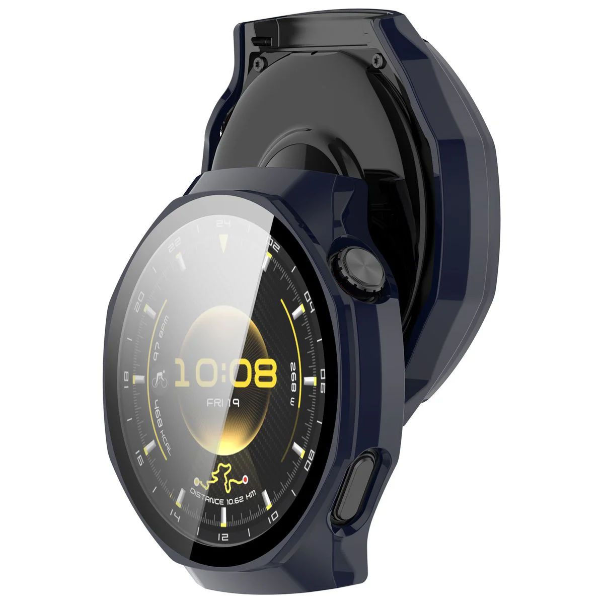 Etui z wbudowanym szkłem Bizon Case Watch Adamo do Huawei Watch GT 7 Pro 46 mm