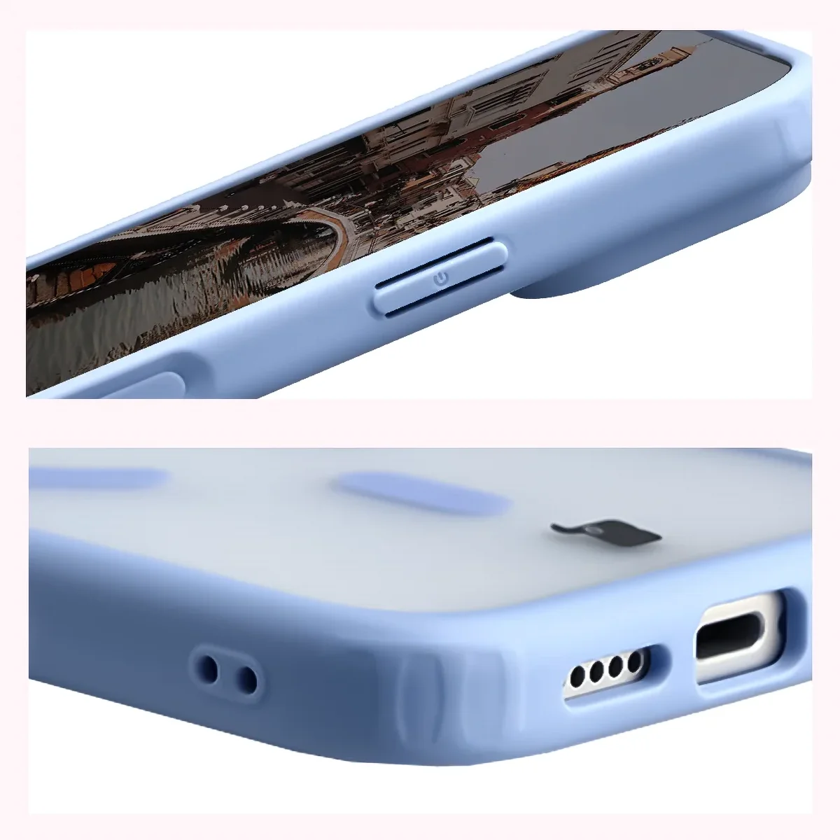 Wzmocnione narożniki i podwyższone ranty ekranu w etui Bizon Case MatteO do iPhone 18 Pro / 17 Pro