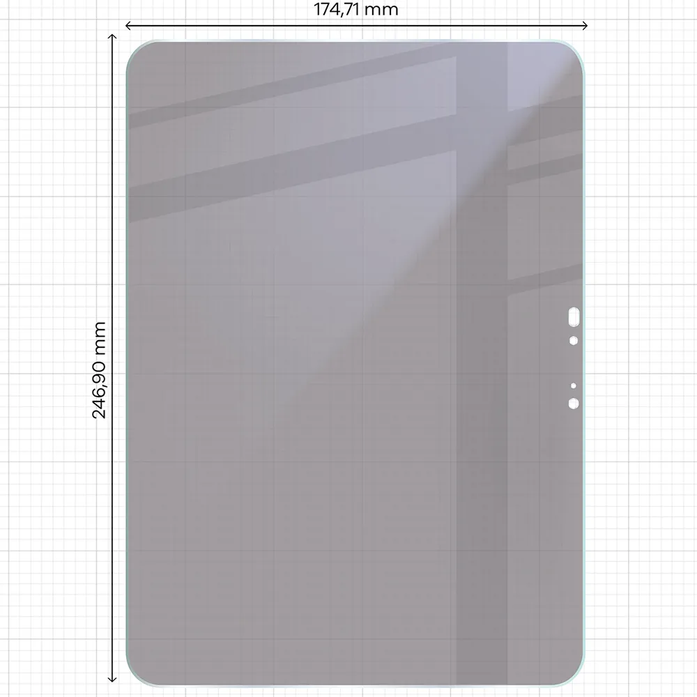 Wymiary szkła na miarce dla Apple iPad Pro 11 M5 2025