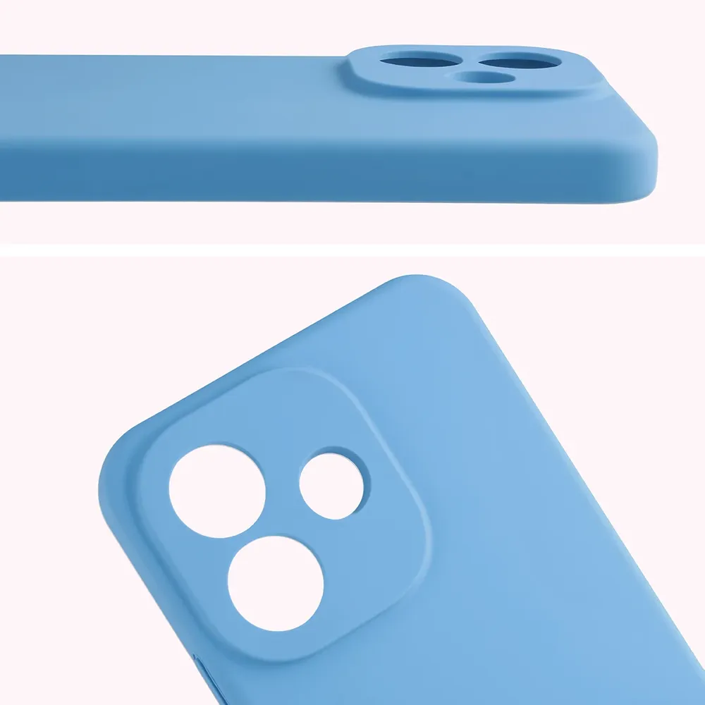 Zbliżenie na wycięcia na obiektywy w etui Bizon Soft Case do Xiaomi Redmi Note 17 Pro 5G