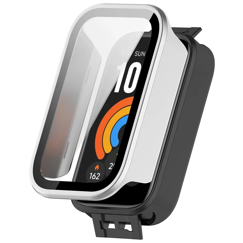 Wizualizacja nakładania etui Bizon Case Watch Adamo do Xiaomi Smart Band 11 Active