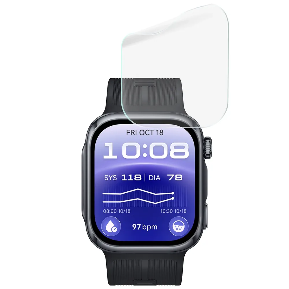 Zestaw folii hydrożelowych Bizon Watch Film Hydrogel Duo dla Huawei Watch D3