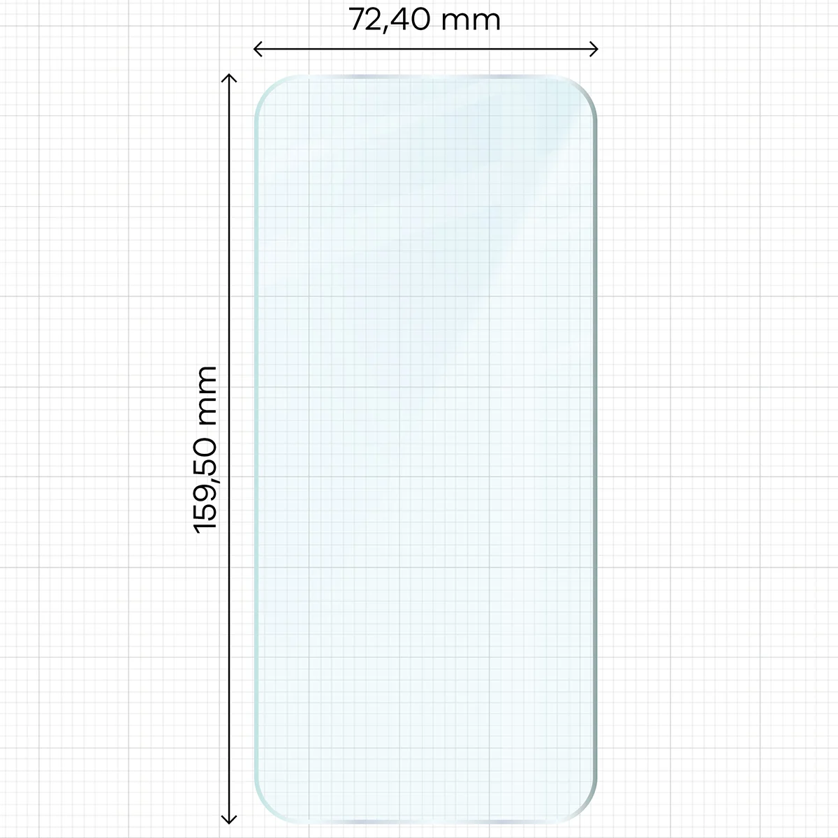 Miarka z wymiarami szkła hartowanego Bizon Glass Clear Duo do Nothing Phone (4b)