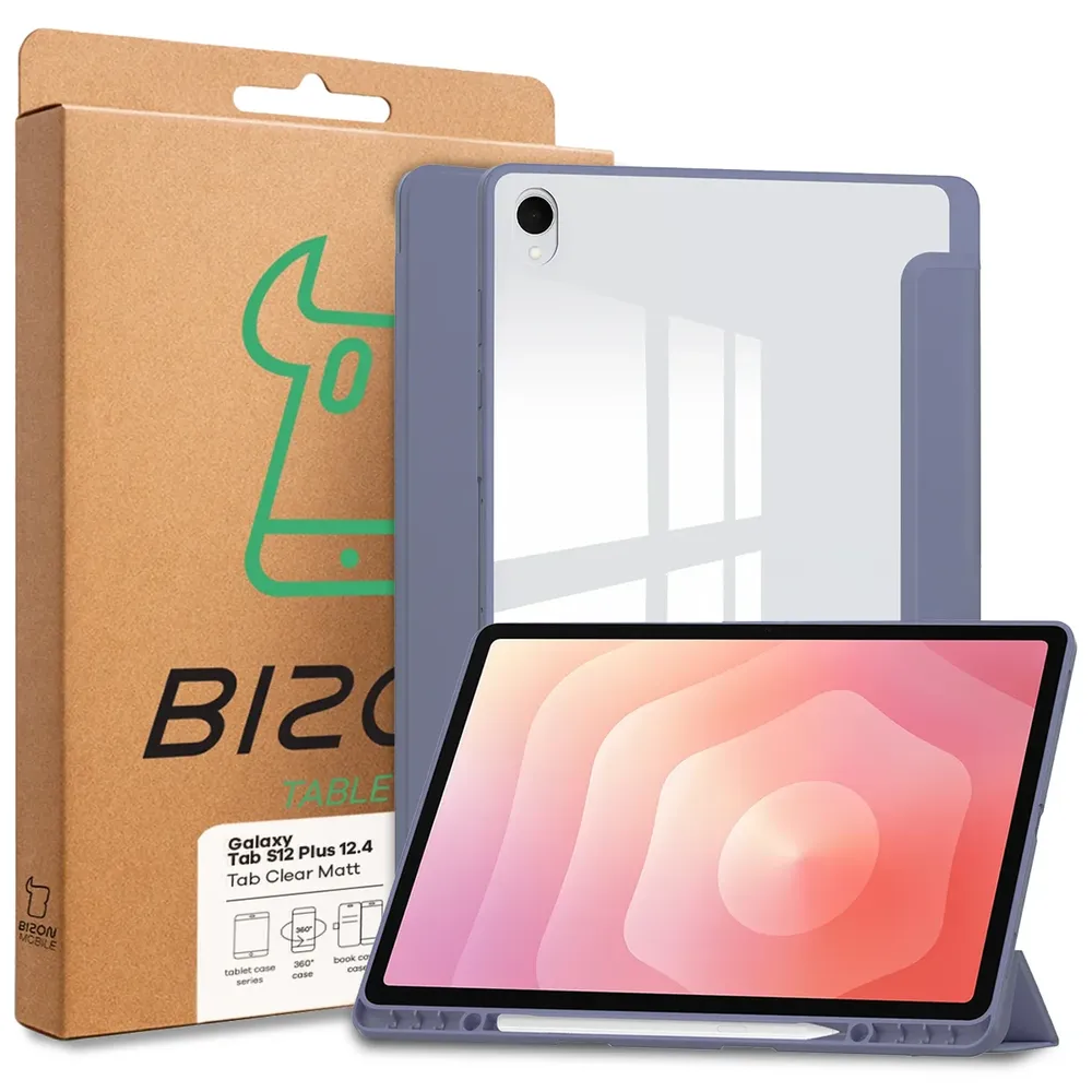 Bizon Tab Clear Matt – pudełko z etui do Galaxy Tab S12 Plus