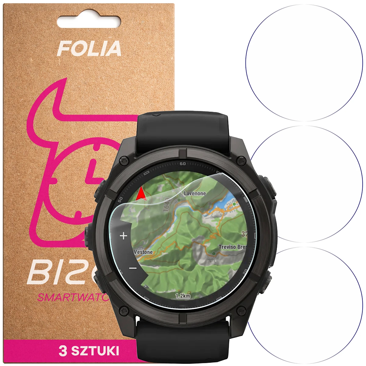Folia hydrożelowa Bizon Watch Film HydroFlex dla Garmin Fenix 9 (51 mm)