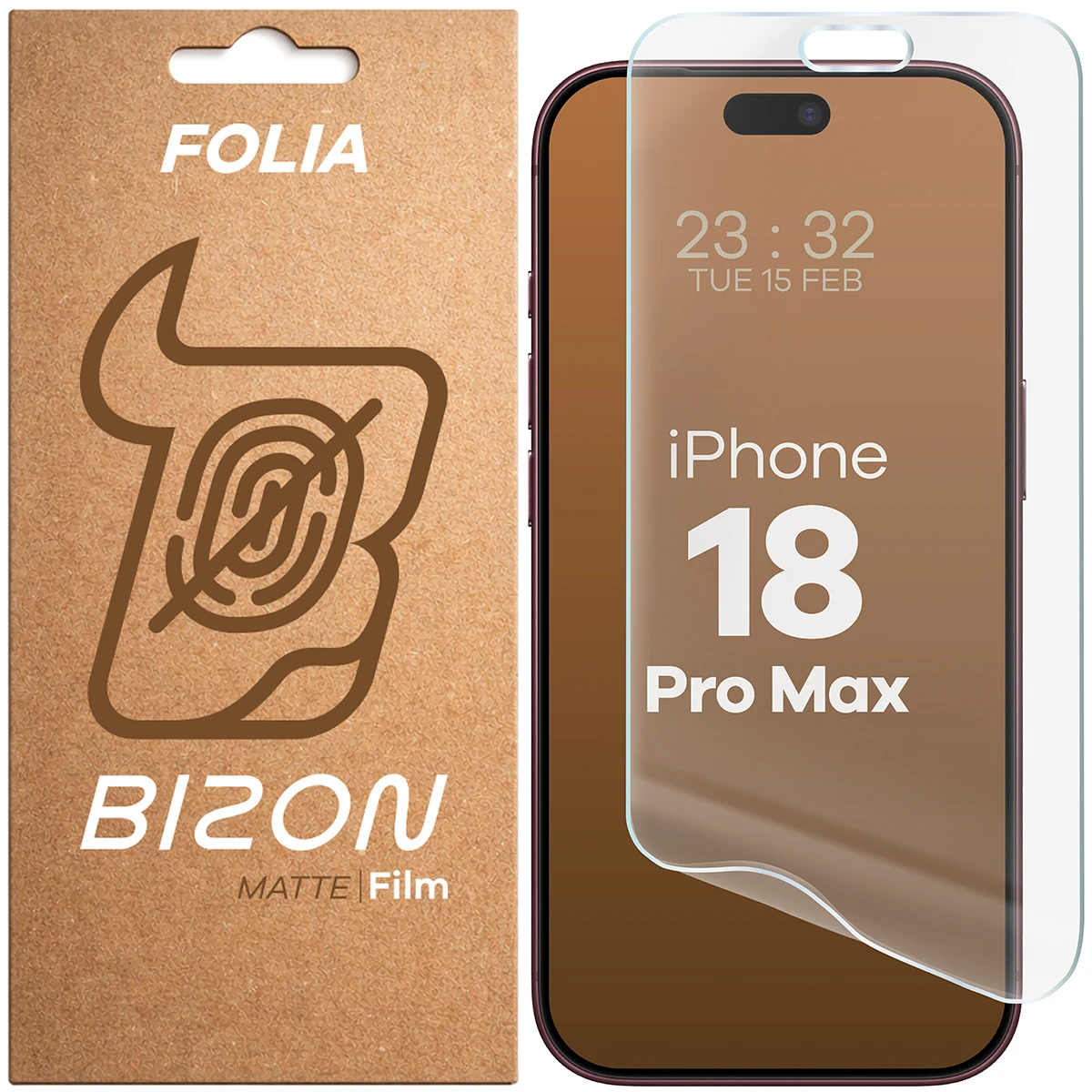 Folia matowa na ekran Bizon Film Matte do iPhone 18 Pro Max, 1 sztuka
