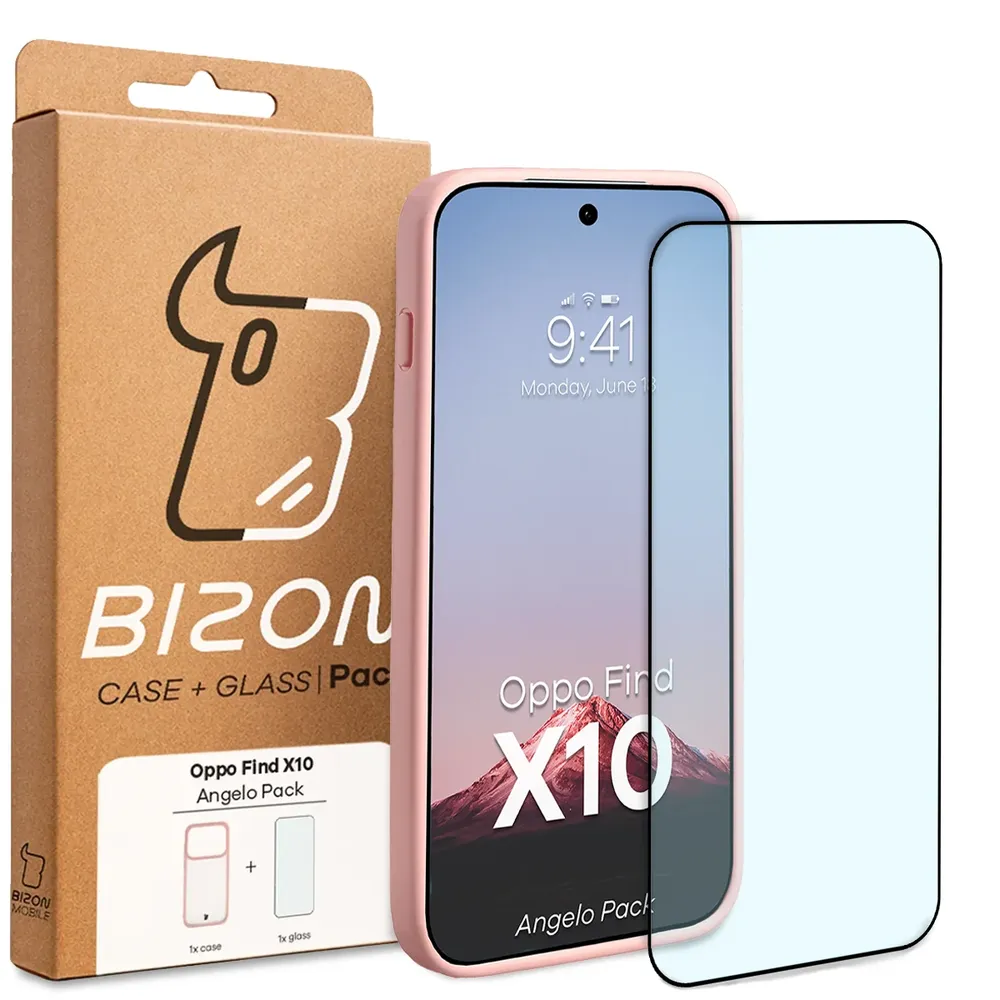 Krystalicznie przejrzysta szybka Bizon Glass Edge do OPPO Find X10