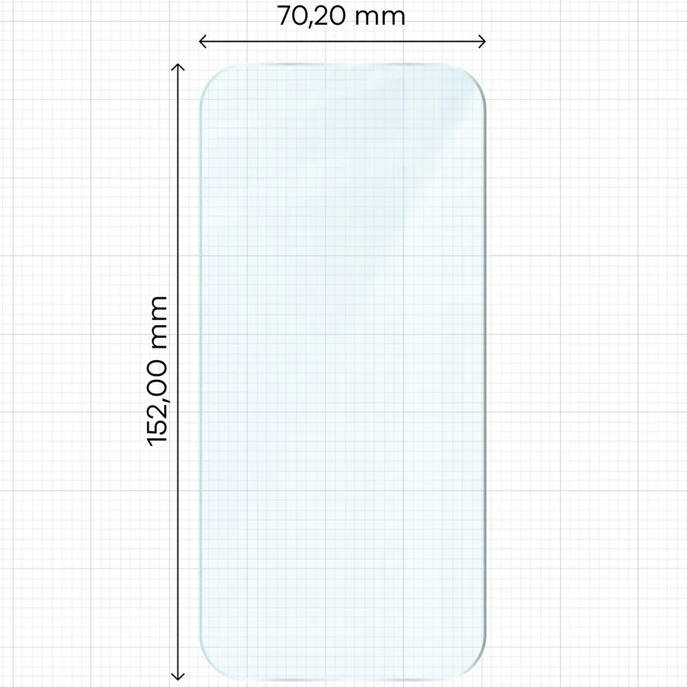 Miarka z wymiarami szkła hartowanego Bizon Glass Clear Pack do HONOR 600 Pro 5G