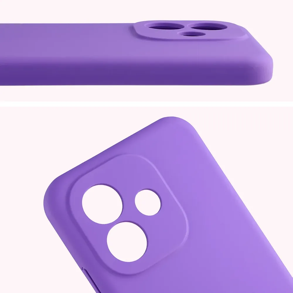 Zbliżenie na wycięcia na obiektywy w etui Bizon Soft Case do Xiaomi Redmi Note 17 4G/5G