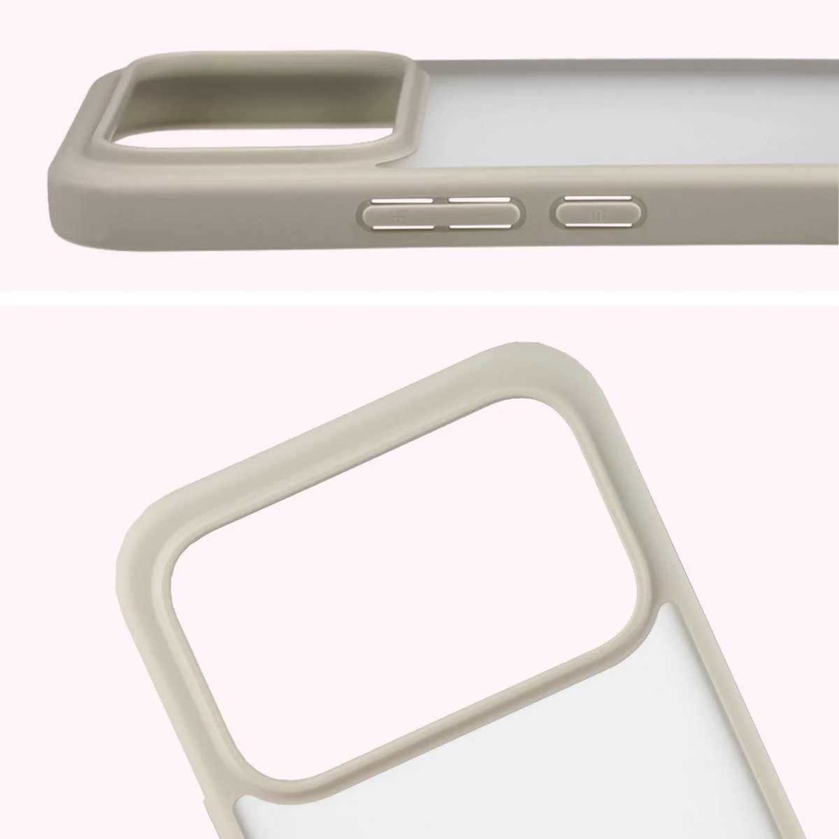 Pełne wycięcie i podwyższone krawędzie aparatu w etui Bizon Case Angelo do Xiaomi POCO F9 Ultra