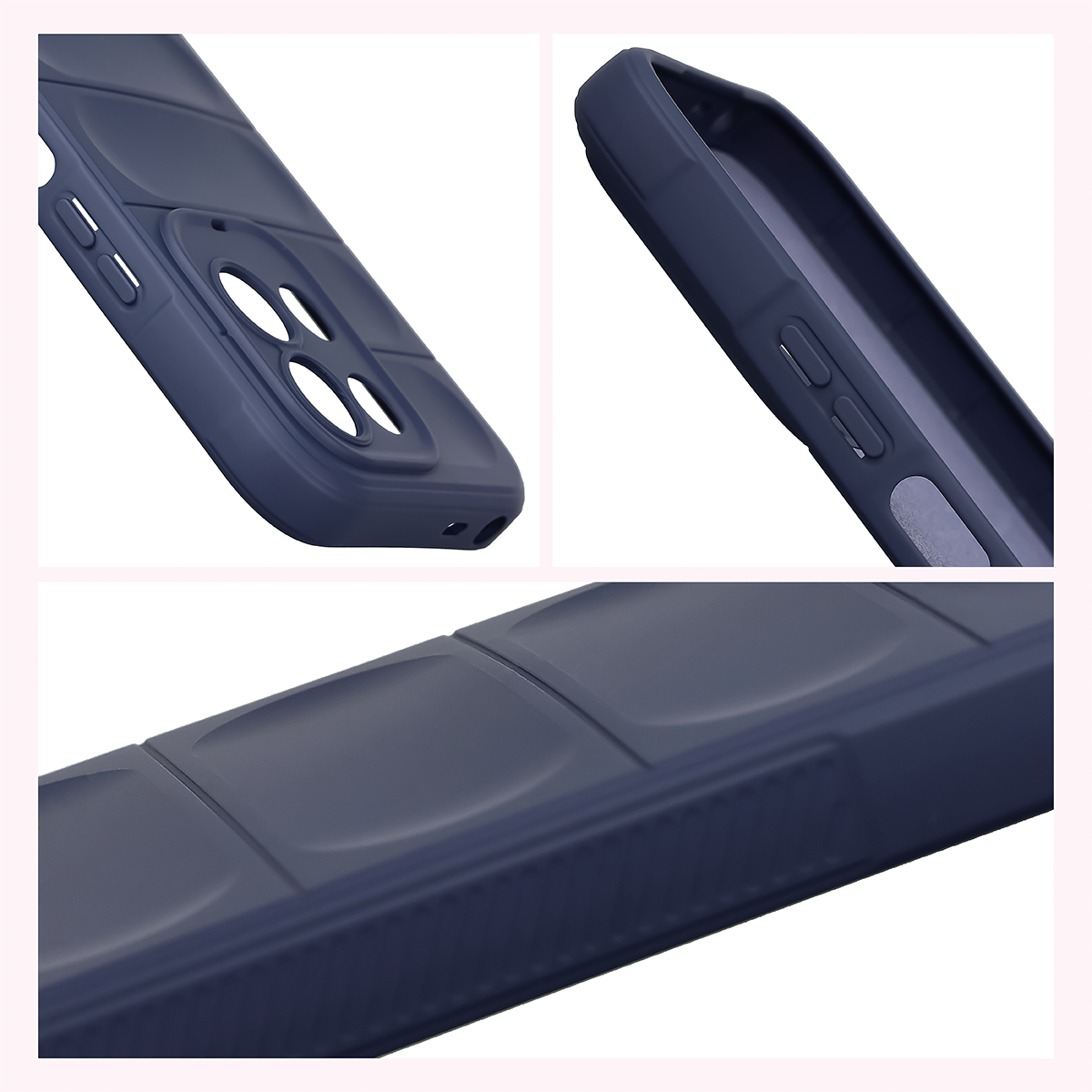 Teksturowane boki i podwyższone krawędzie ekranu i aparatu w etui Bizon Case Tur do Xiaomi Redmi 17 5G / 4G