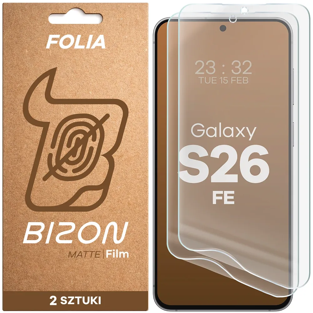 Folia matowa na ekran Bizon Film Matte Duo do Galaxy S26 FE, 2 sztuki