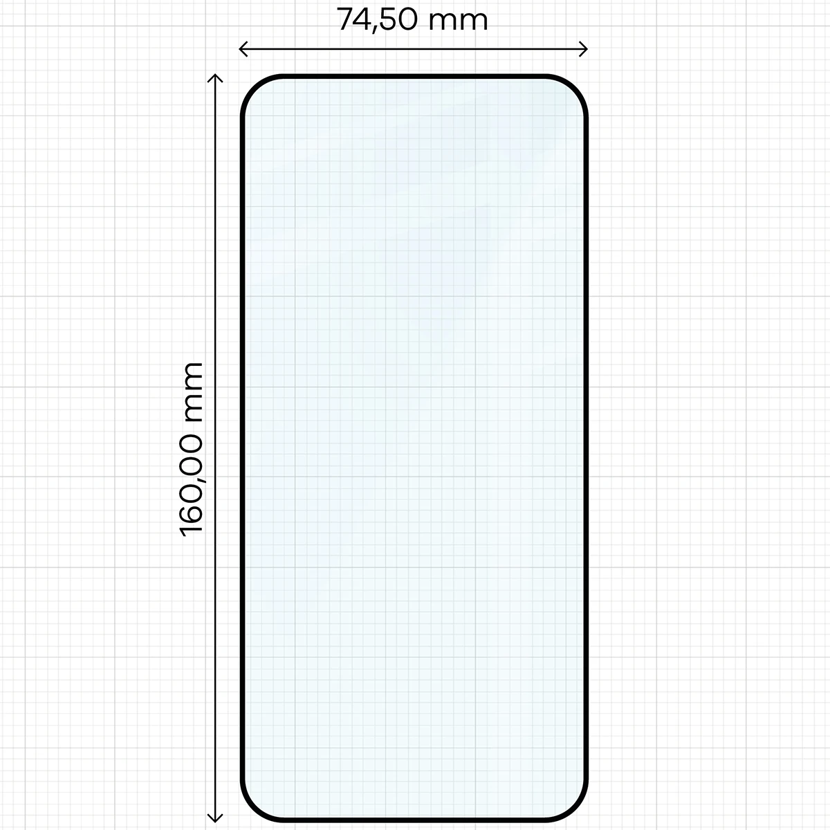 Wymiary szkła Bizon Glass Edge do Xiaomi Redmi Note 17 Pro 5G / Max 5G