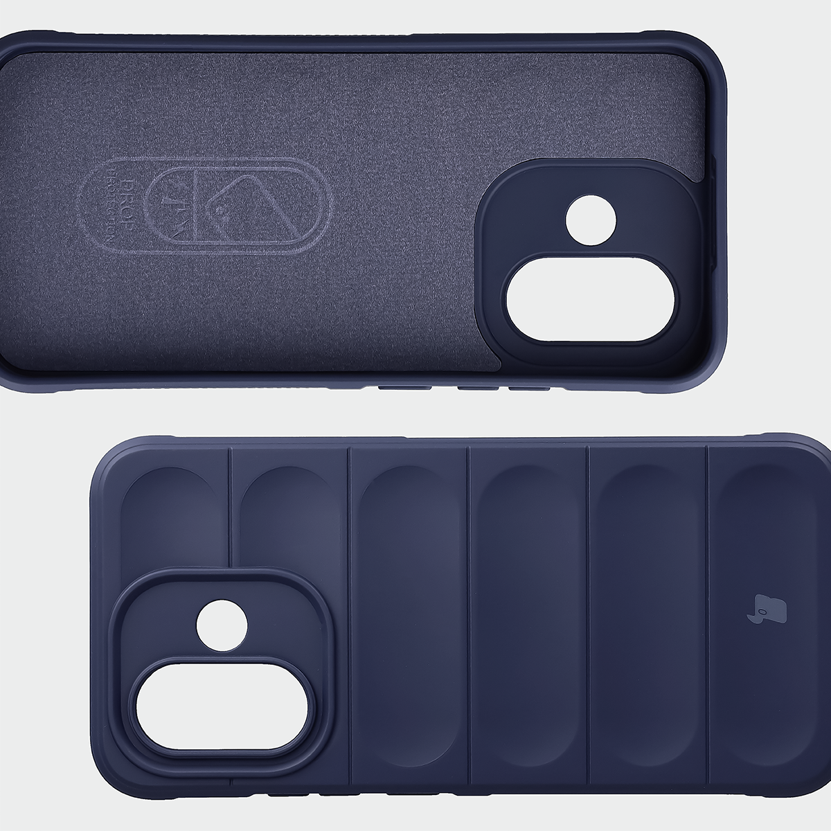 Wyściółka z mikrofibry, wyżłobienia na pleckach i wzmocnione narożniki w etui Bizon Case Tur do Xiaomi Redmi Note 17 5G