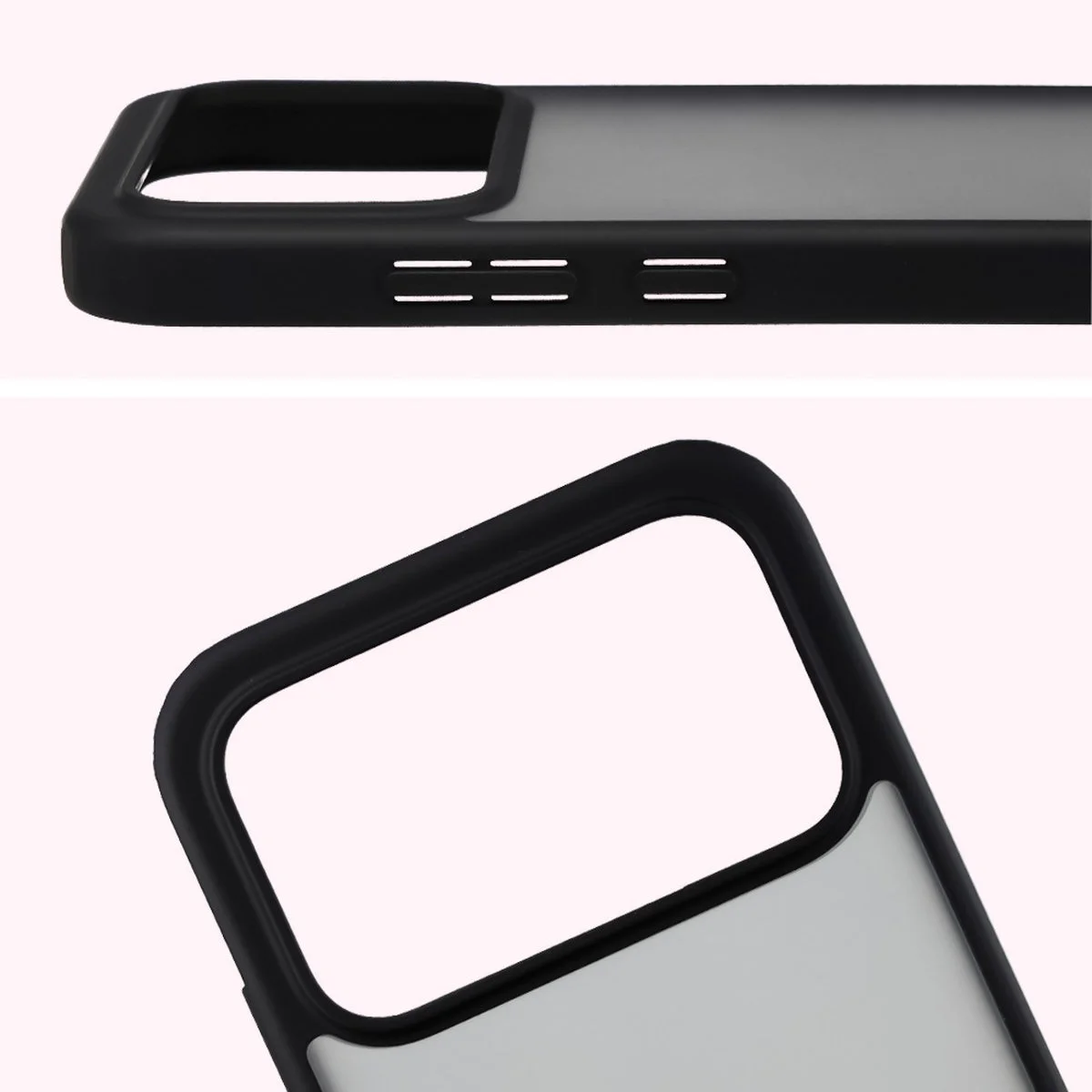 Pełne wycięcie i podwyższone krawędzie aparatu w etui Bizon Case Angelo do Xiaomi POCO F9 Pro