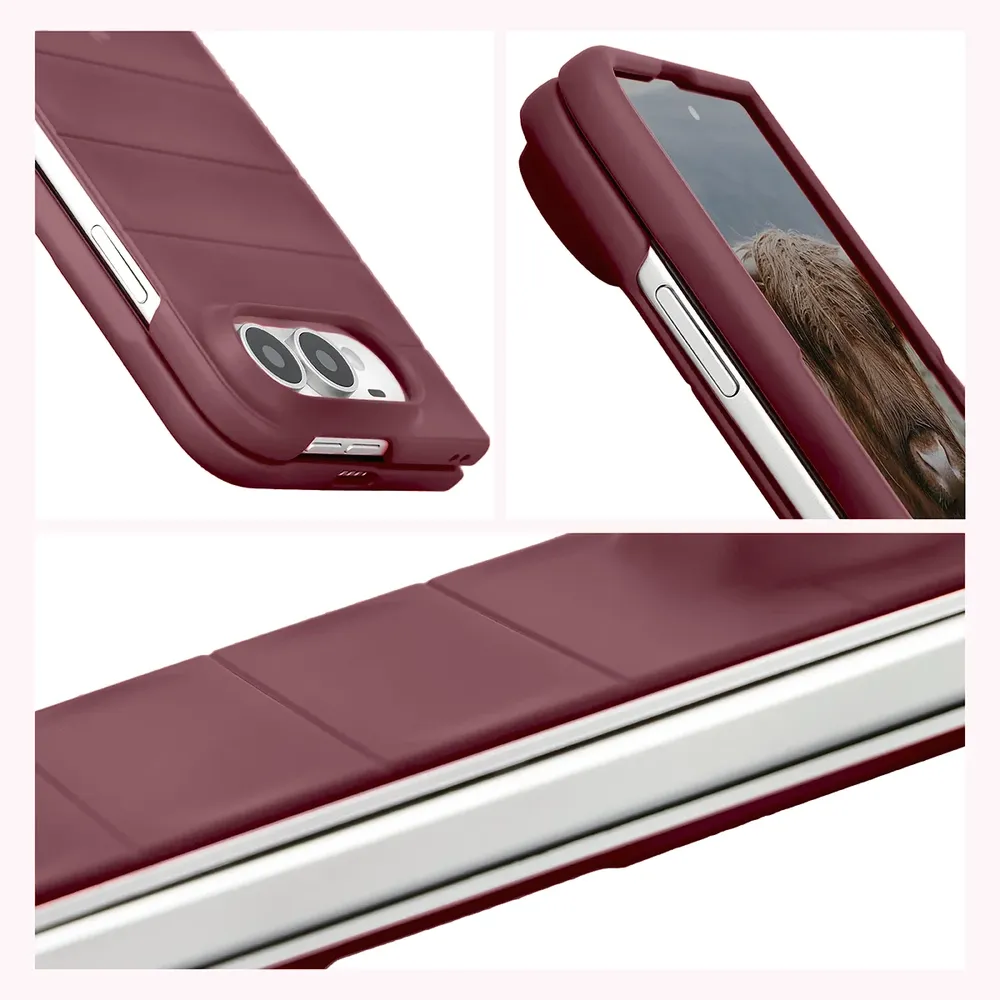 Podwyższone krawędzie ekranu i aparatu w etui Bizon Case Tur do iPhone Duo