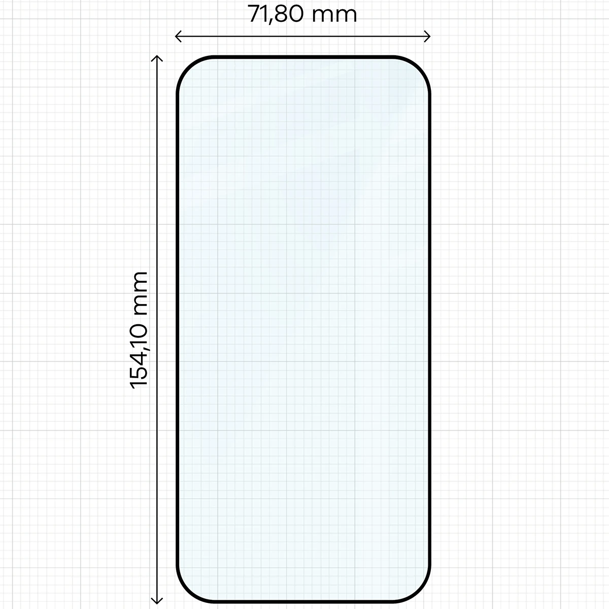 Wymiary szkła Bizon Glass Edge Duo do Xiaomi POCO F9 Pro