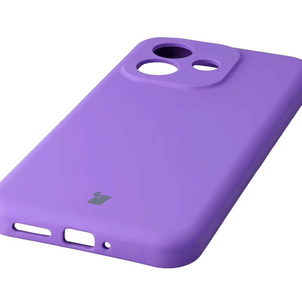 Zbliżenie na precyzyjne wycięcia i możliwość ładowania indukcyjnego w etui Bizon Soft Case do Xiaomi Redmi Note 17 4G/5G