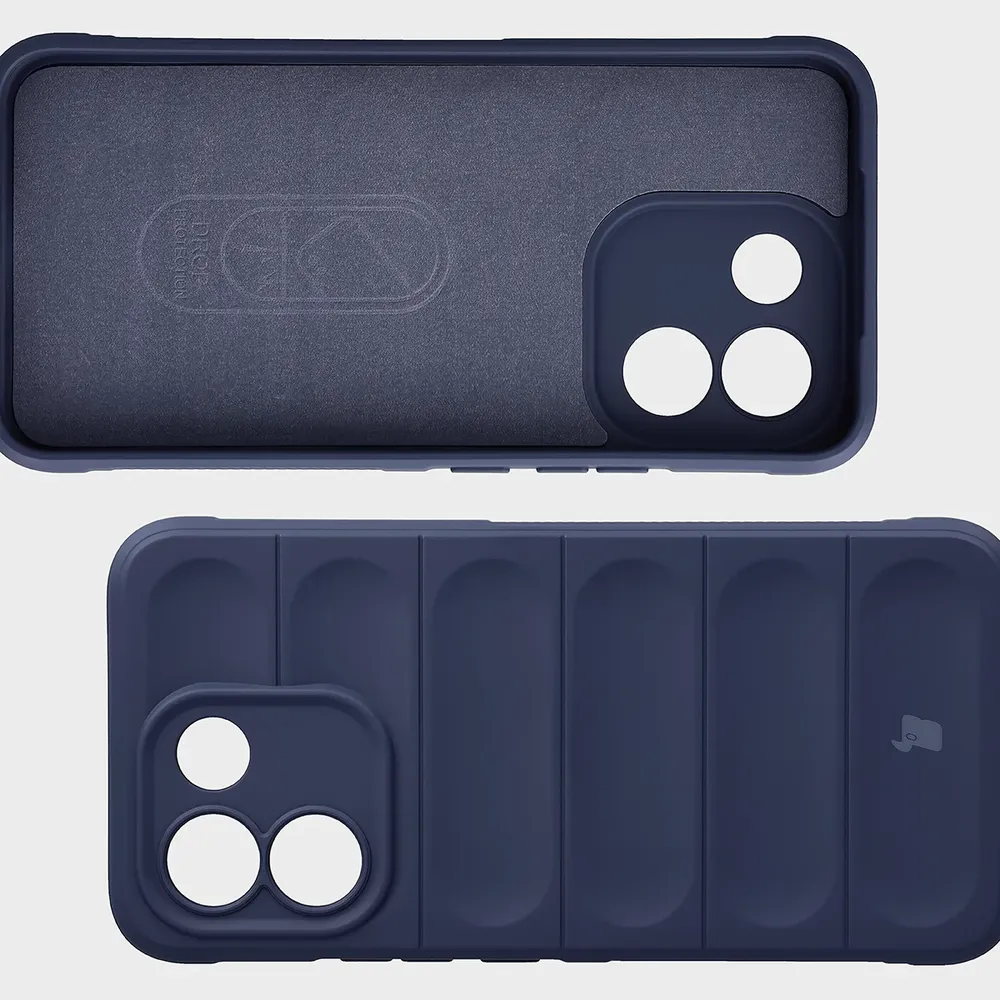 Wyściółka z mikrofibry, wyżłobienia na pleckach i wzmocnione narożniki w etui Bizon Case Tur do Xiaomi Redmi Note 17 Pro Max 5G