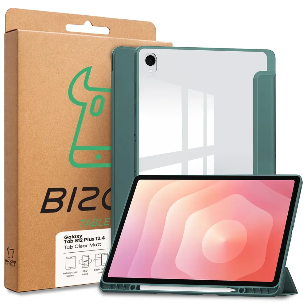 Bizon Tab Clear Matt – pudełko z etui do Galaxy Tab S12 Plus
