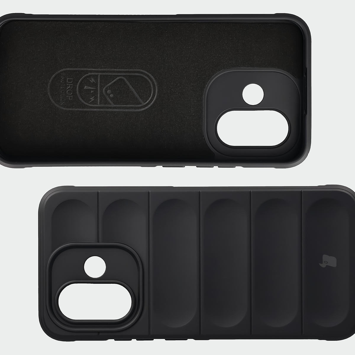 Wyściółka z mikrofibry, wyżłobienia na pleckach i wzmocnione narożniki w etui Bizon Case Tur do Xiaomi Redmi Note 17 5G