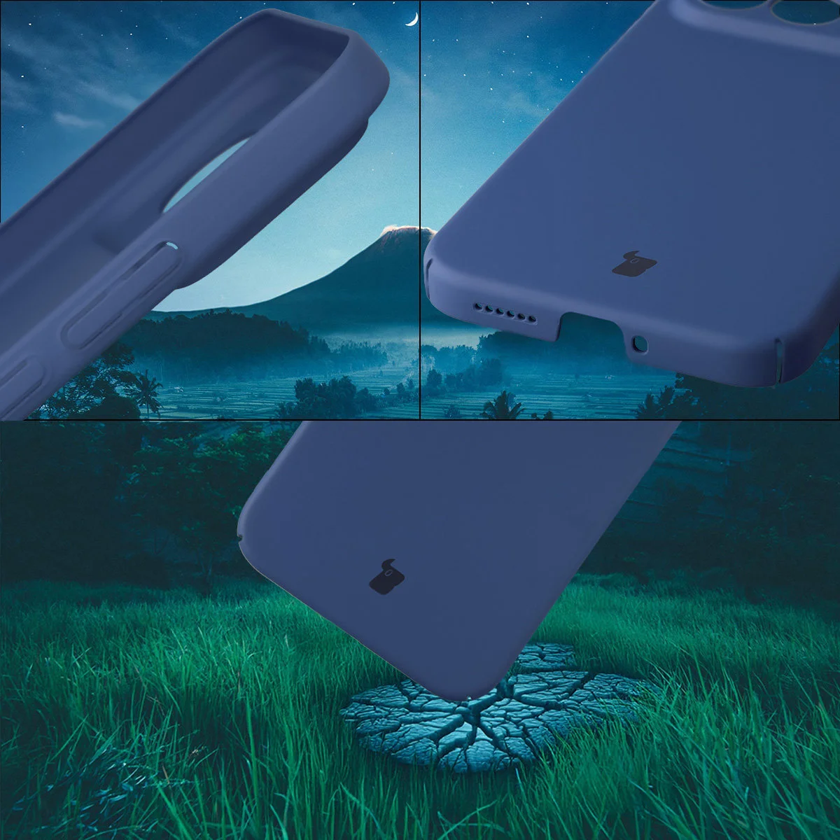 Zintegrowane osłony na przyciski, wycięcia i twardy materiał etui Bizon Case Łupka do Xiaomi POCO F9 Pro