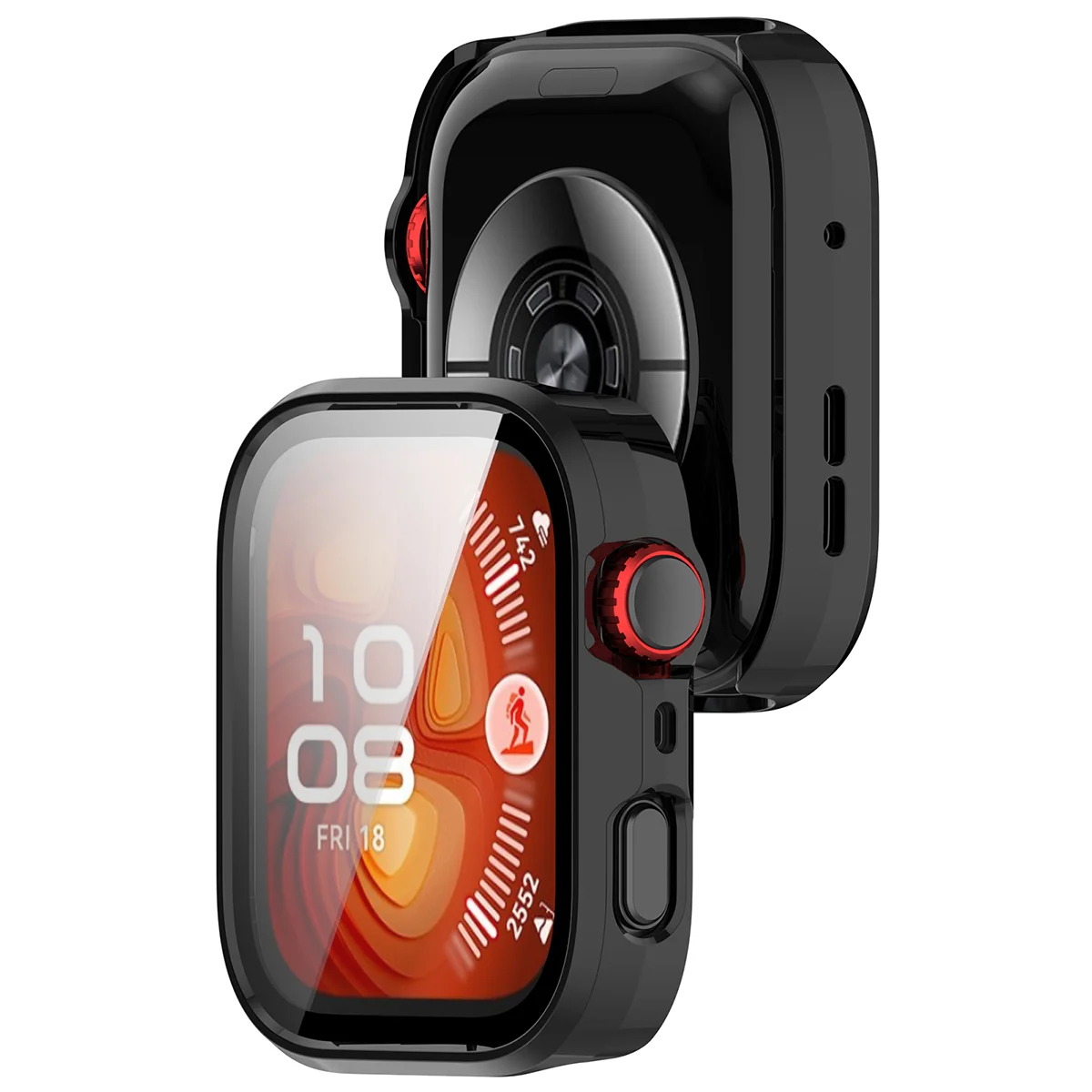 Etui z wbudowanym szkłem Bizon Case Watch Adamo do Huawei Watch Fit 5 Pro
