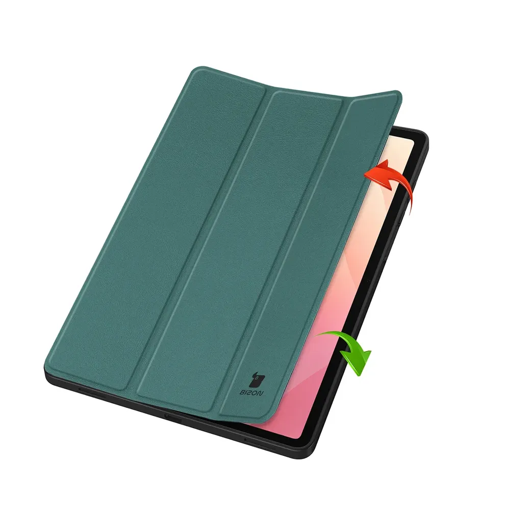 Dwa etui stojące na podwyższeniach, ukazujące funkcję zmiany w podstawkę do Galaxy Tab S12 Plus