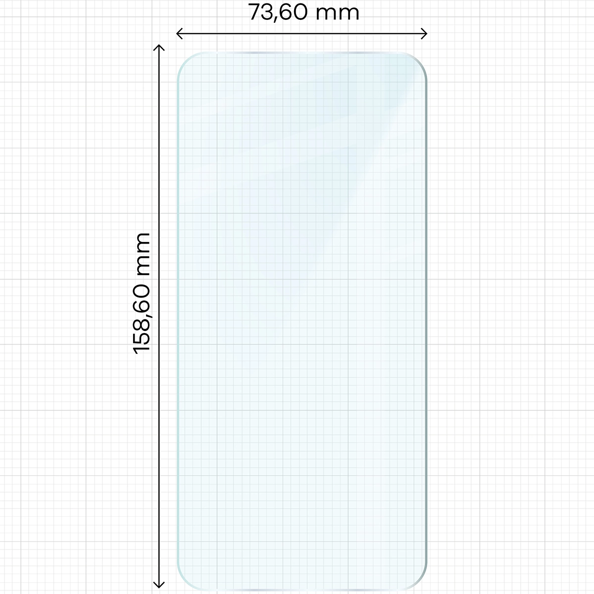 Miarka z wymiarami szkła hartowanego Bizon Glass Clear Pack do Galaxy S26 FE