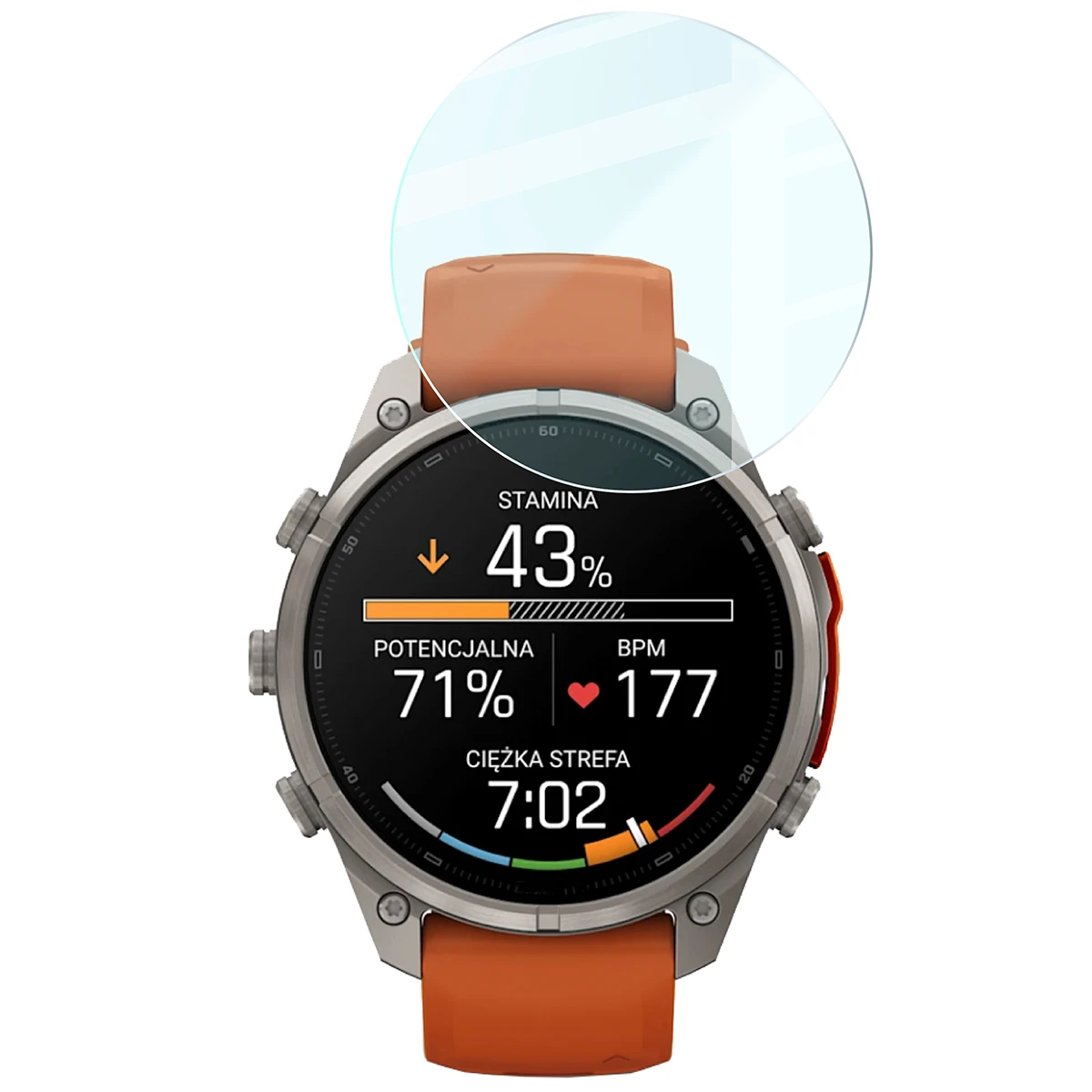 Przejrzystość szkła Bizon Watch Glass Clear do Garmin Fenix 9 Pro AMOLED (47 mm)