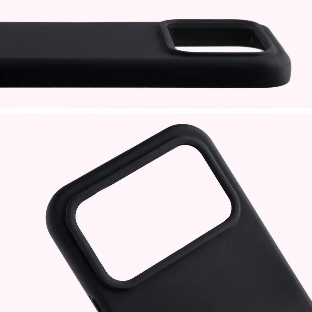 Zbliżenie na wycięcie na obiektywy w etui Bizon Soft Case do Xiaomi POCO F9 Pro