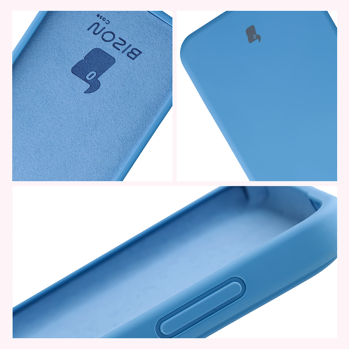 Konstrukcja etui Bizon Soft Case: zintegrowane osłony, podwyższone krawędzie i wyściółka z mikrofibry do Galaxy S26 FE
