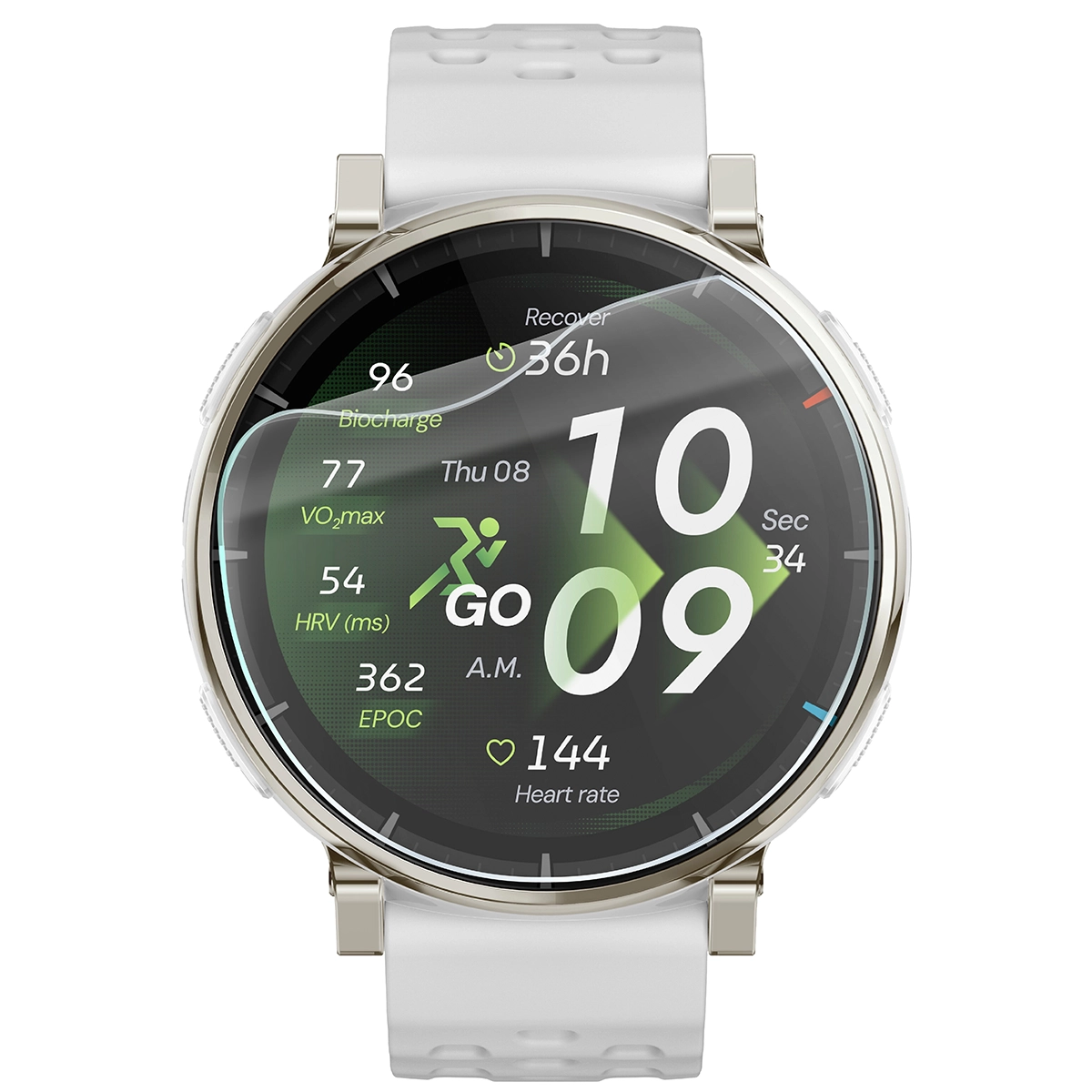Folia hydrożelowa Bizon Watch Film HydroFlex do Amazfit Active 3 Premium na zegarku