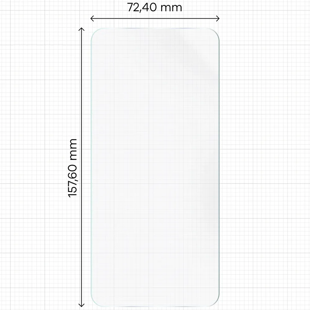 Miarka z wymiarami folii hydrożelowej Bizon Film Hydrogel Front Duo do OPPO Find X10 Pro Max