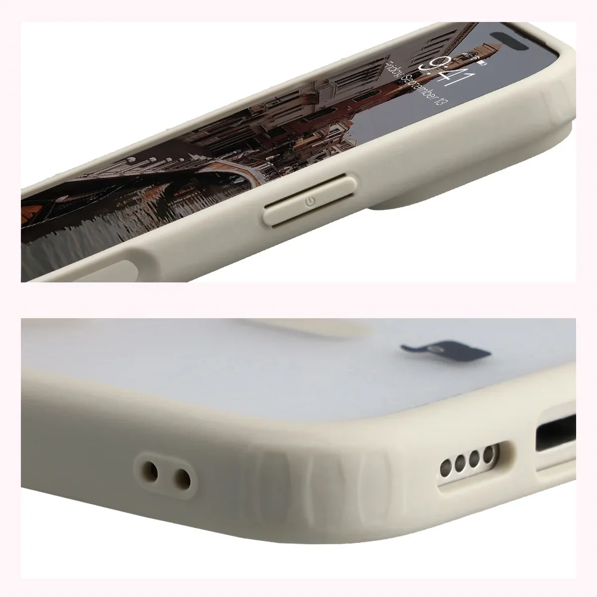 Wzmocnione narożniki i podwyższone ranty ekranu w etui Bizon Case MatteO do iPhone 18 Pro Max / 17 Pro Max