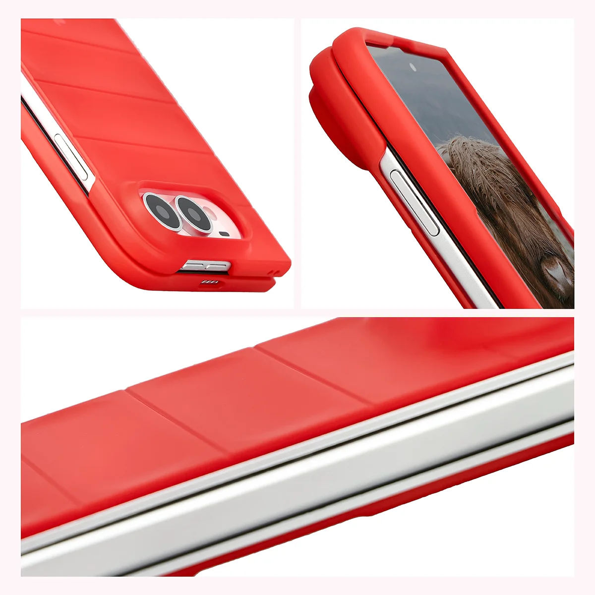Podwyższone krawędzie ekranu i aparatu w etui Bizon Case Tur do iPhone Duo