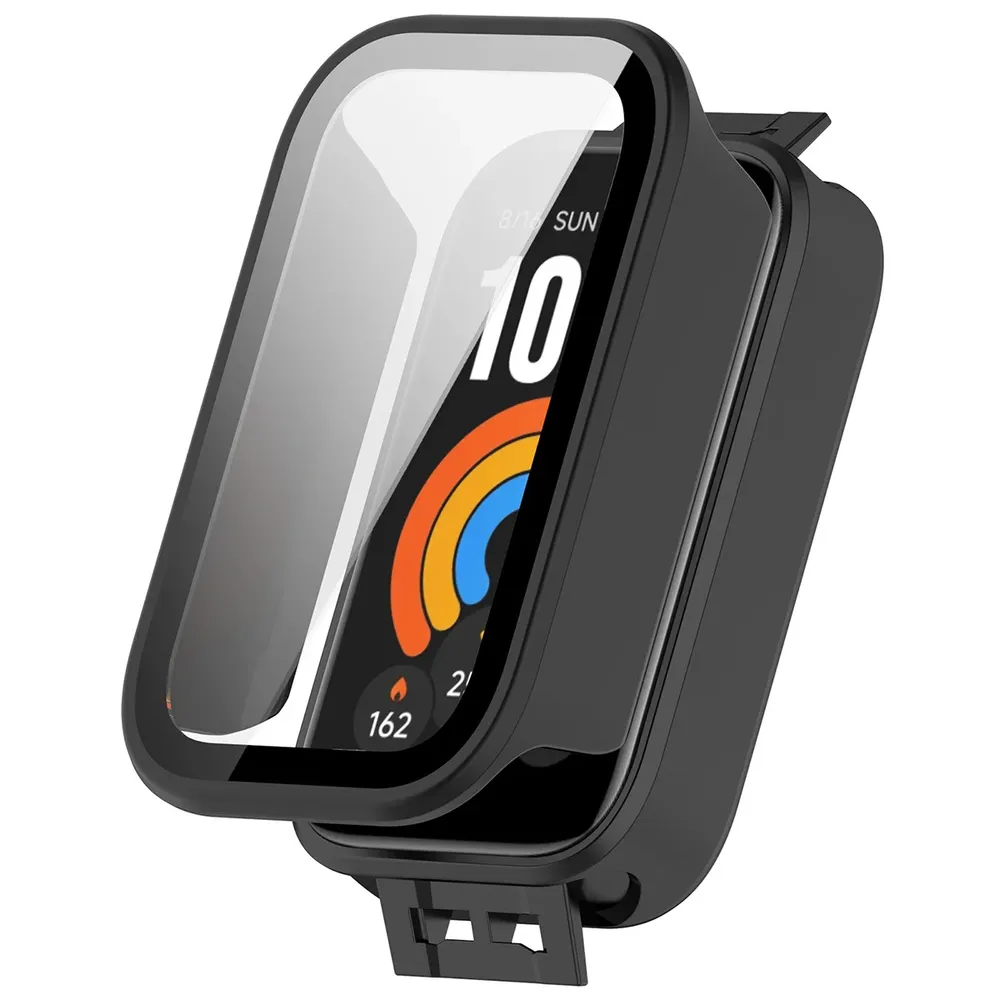 Wizualizacja nakładania etui Bizon Case Watch Adamo do Xiaomi Smart Band 11 Active