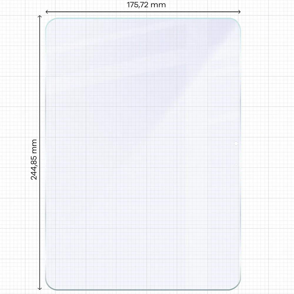 Wymiary szkła na miarce dla Apple iPad Air 11 M4 2026