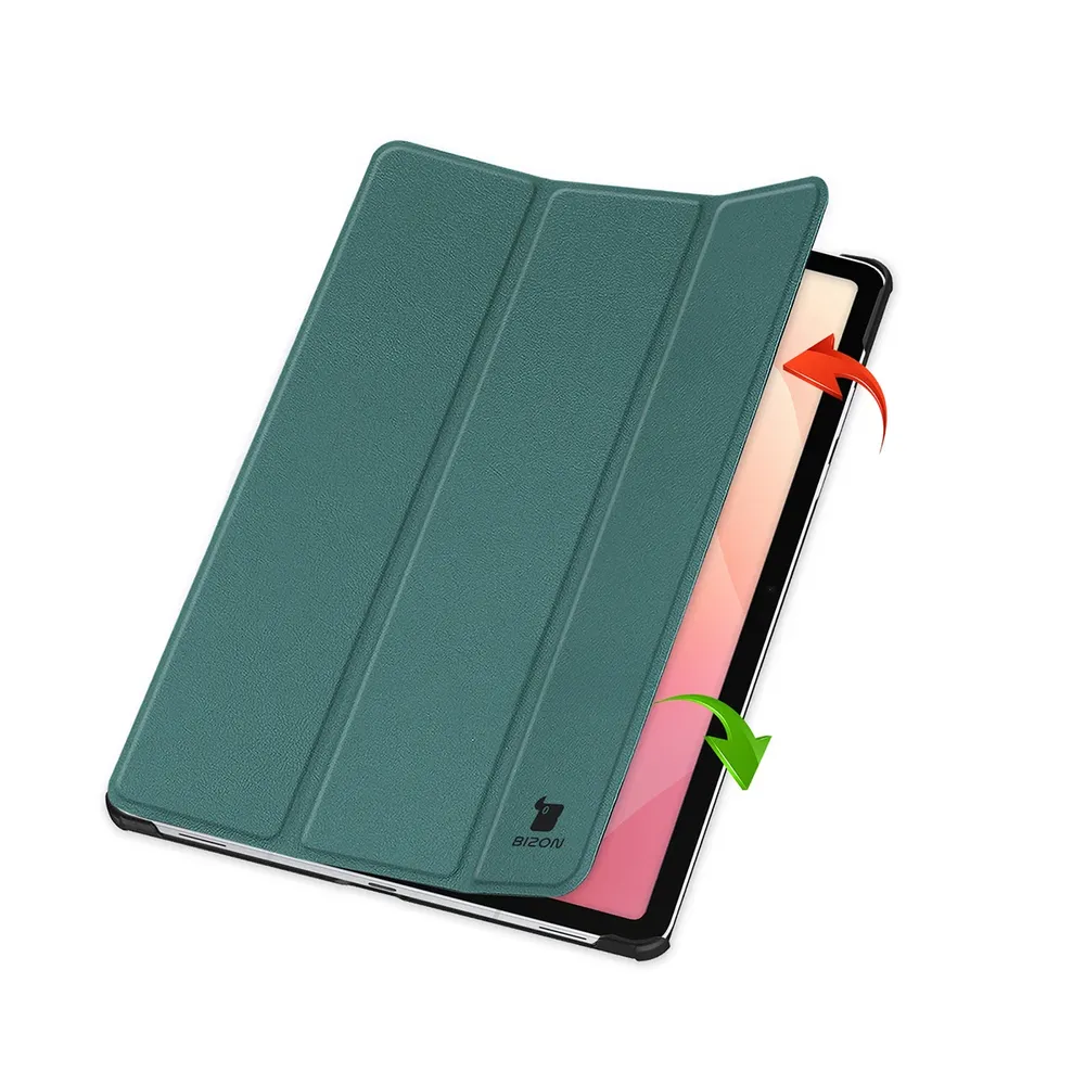 Etui z klapką Bizon Case Tab Croc od frontu do Galaxy Tab S12 Plus
