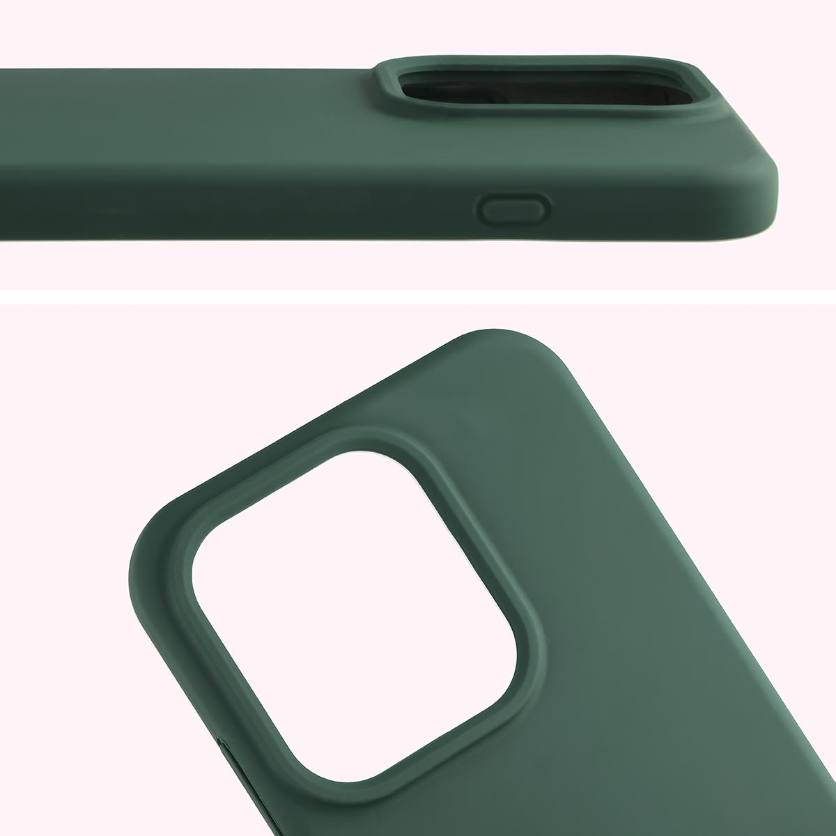 Zbliżenie na wycięcie na obiektywy w etui Bizon Soft Case do OPPO Reno16 F, OPPO Reno16 FS