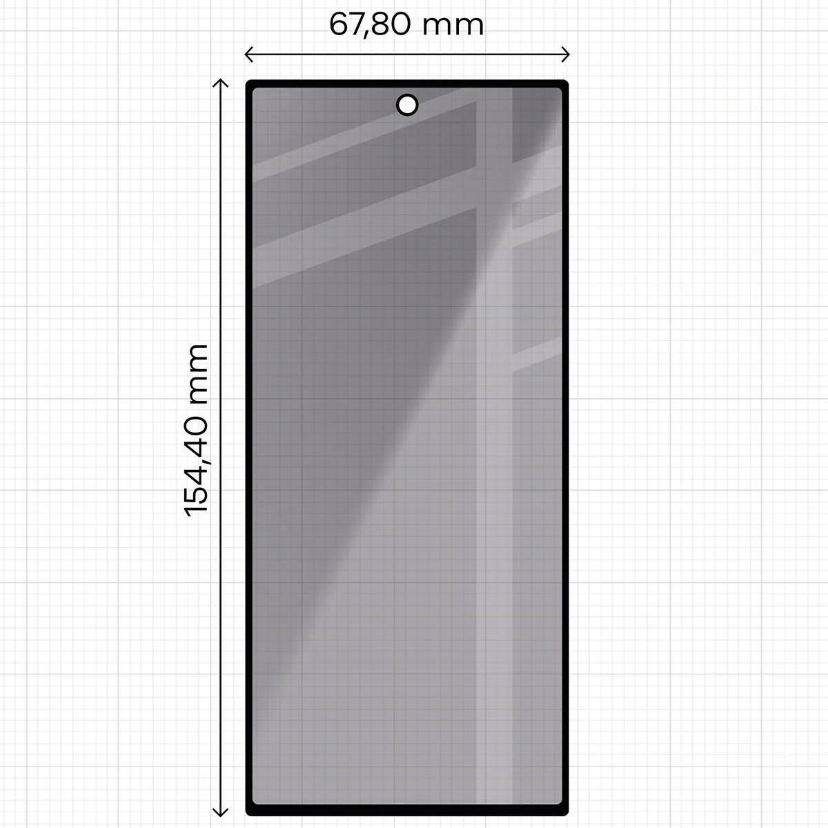 Zdjęcie na miarce szkła Bizon Glass Edge Shadow Duo do Galaxy Z Fold8