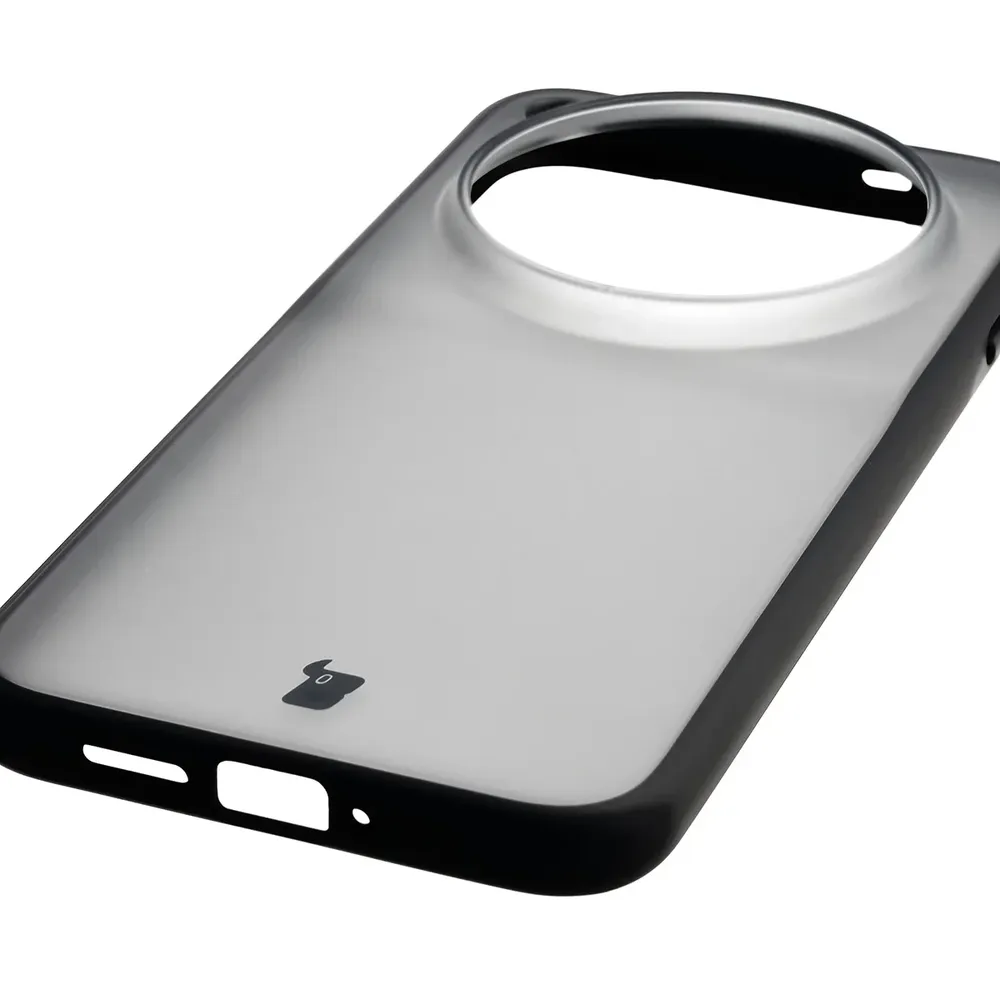 Zintegrowane przyciski, wycięcia i hybrydowy materiał w etui Bizon Case Angelo do Vivo X500 Pro