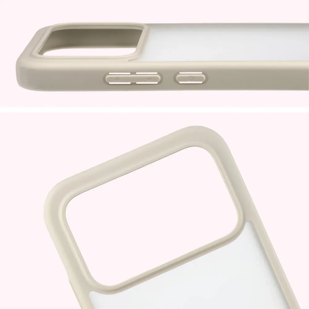 Pełne wycięcie i podwyższone krawędzie aparatu w etui Bizon Case Angelo do Xiaomi POCO F9 Pro