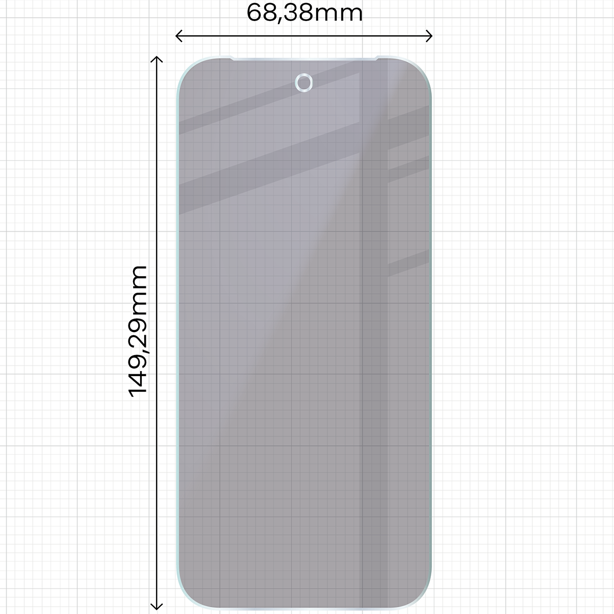 Wymiary szkła na miarce dla Google Pixel 10 Pro