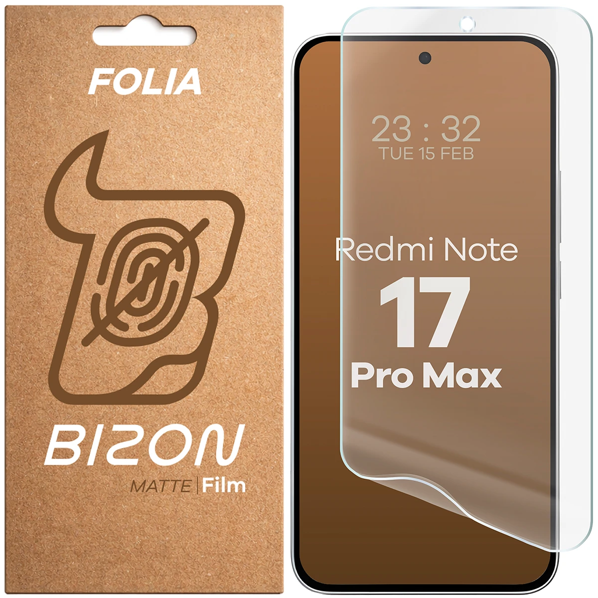 Folia matowa na ekran Bizon Film Matte do Xiaomi Redmi Note 17 Pro Max 5G, 1 sztuka