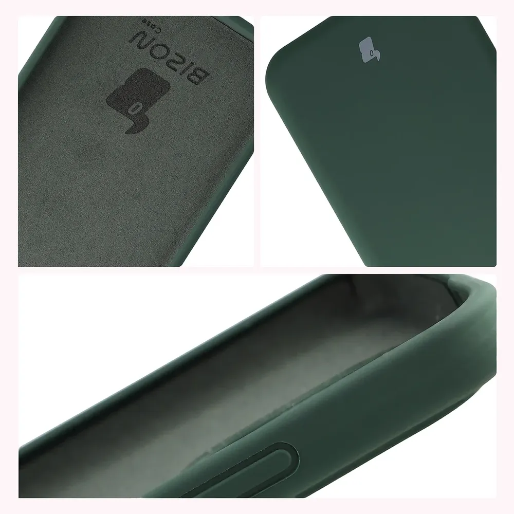 Konstrukcja etui Bizon Soft Case: zintegrowane osłony, podwyższone krawędzie i wyściółka z mikrofibry do Xiaomi Redmi Note 17 4G/5G