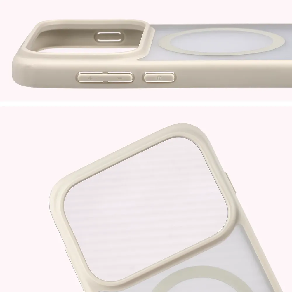 Pełne wycięcie i podwyższone krawędzie aparatu w etui Bizon Case MatteO do OPPO Find X10