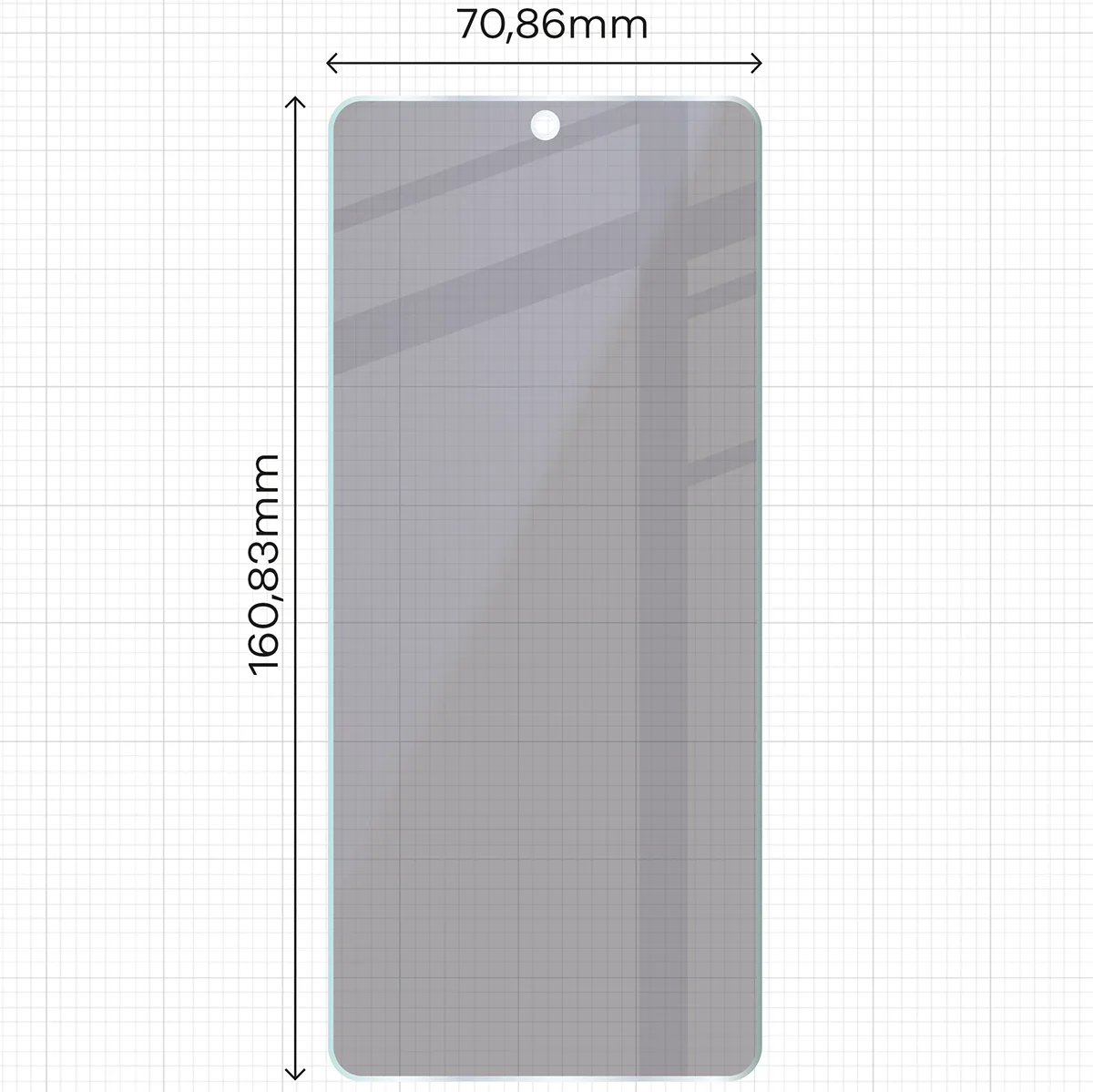 Wymiary szkła na miarce dla Motorola Moto G56 5G