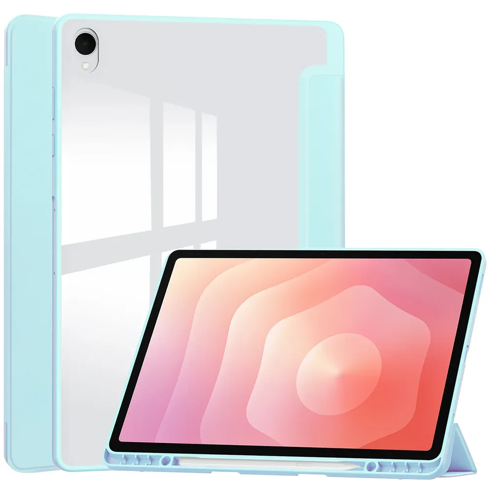 Dedykowany slot na rysik w etui Bizon Tab Case Clear Matt do Galaxy Tab S12 Plus