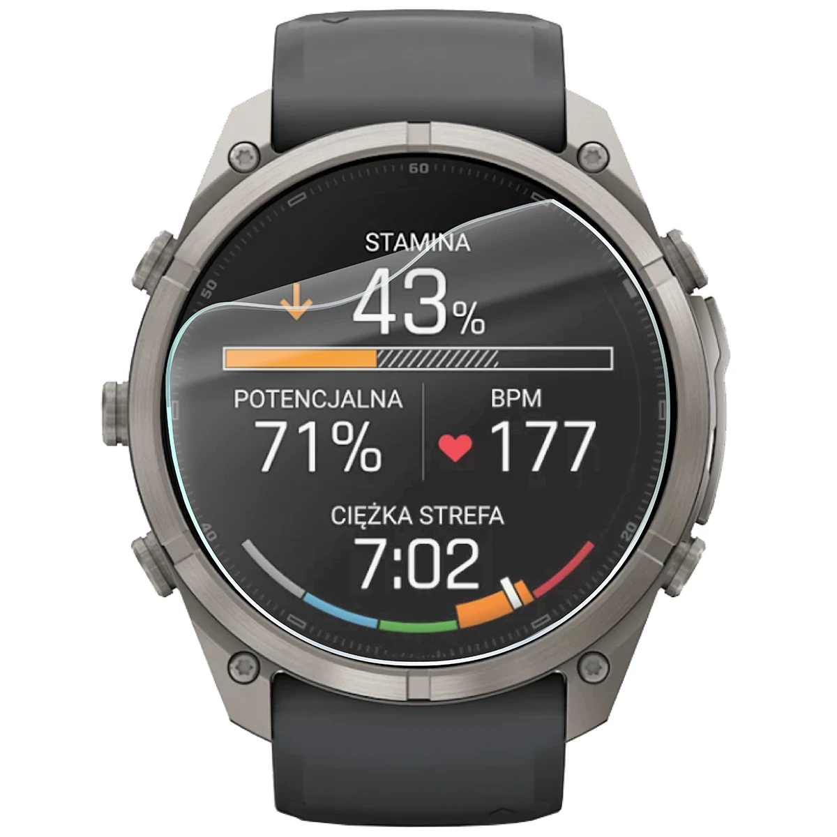 Folia hydrożelowa Bizon Watch Film HydroFlex do Garmin Fenix 9 Pro (51 mm) na zegarku